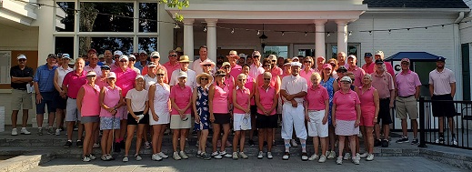Shown are Pink Polar Bear Golf Tournament participants and organizers at the Chester River Yacht & Country Club, where the event took place on Sunday, July 24. 