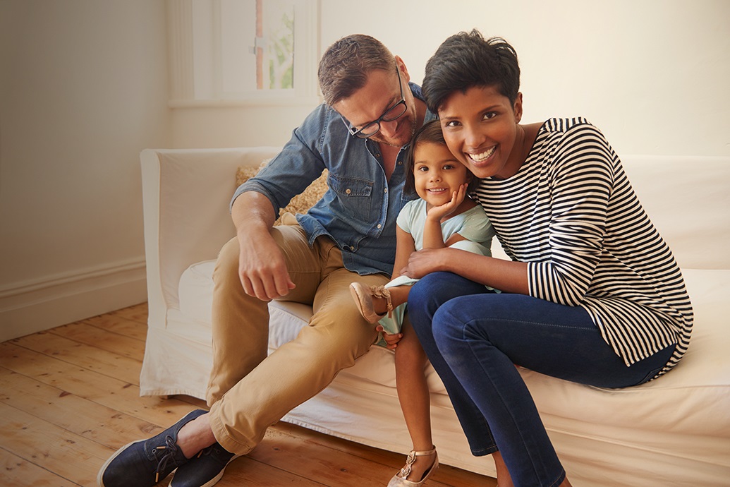 Family on Couch