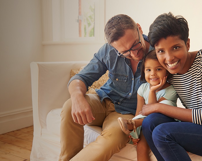 Family on Couch