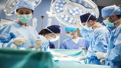 Surgical team preparing for a procedure