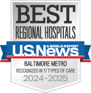 A best regional hospitals badge from U.S. News & World Report awarded to UMMC, recognizing 17 types of care.